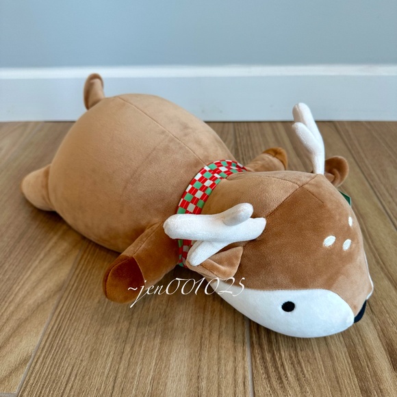 Holiday Brown Deer Weighted Plush Throw Pillow - Pillowfort - Picture 10 of 11